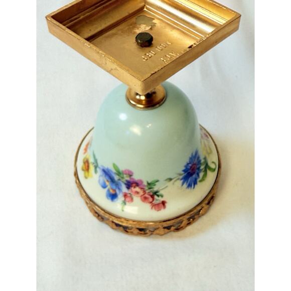 Mod A.C.F Dep Vintage Lided Floral Jar With Angel On Top - Picture 12 of 16